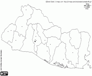 Omalovánka El Salvador mapa