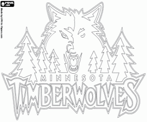 Omalovánka Emblém Minnesota Timberwolves