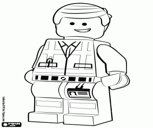 Omalovánka Emmet Brickowski, dělník Lego