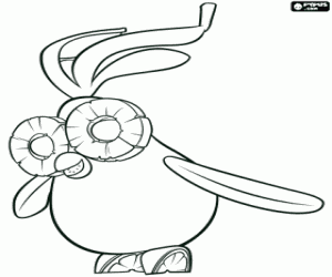 Omalovánka Exotický pták Fruit Cockatiel