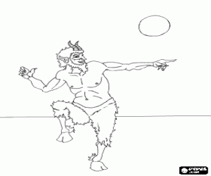 Omalovánka Faun, mytologická bytost