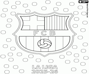 Omalovánka FC Barcelona, mistr 2025-2026