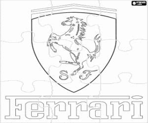 Omalovánka Ferrari puzzle
