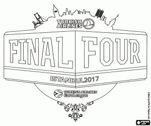 Omalovánka Final Four EuroLeague Istanbul 2017, logo