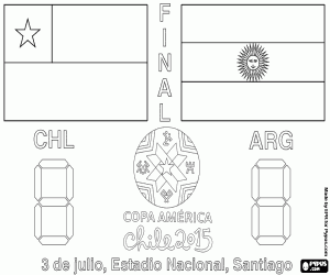 Omalovánka Finále Copa America Chile 2015