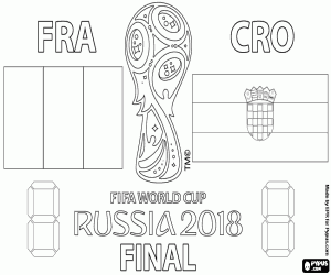 Omalovánka Finále Světového poháru FIFA 2018 Rusko