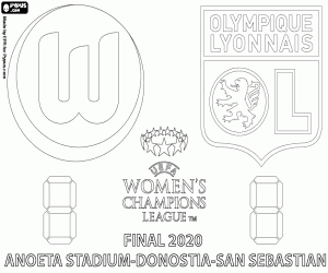 Omalovánka Finále Wolfsburg vs Olympique Lyon