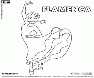 Omalovánka Flamenca, postava z Emoji