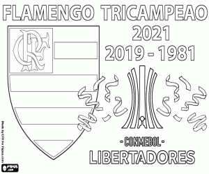 Omalovánka Flamengo, trojnásobný šampion Libertadores