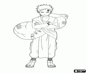 Omalovánka Gaara z Naruto ninja