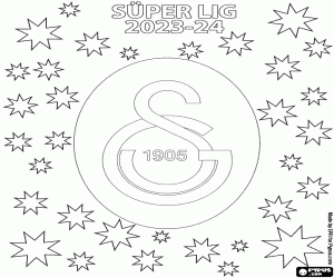 Omalovánka Galatasaray, dvojnásobný šampion 2023-2024