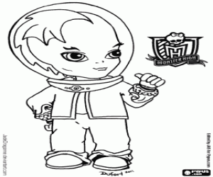 Omalovánka Gil Webber, charakter Monster High