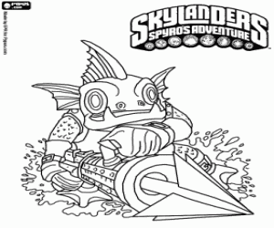 Omalovánka Gill Grunt, vodní Skylander