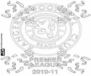 Omalovánka Glasgow Rangers, šampion 2010-2011