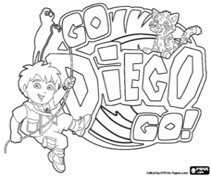 Omalovánka Go, Diego, Go! logo
