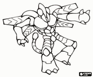 Omalovánka Gormiti drak, smrtící