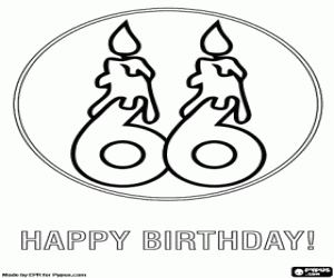 Omalovánka Gratuluji k 66 let