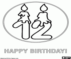 Omalovánka Gratuluji vám za dvanáct let