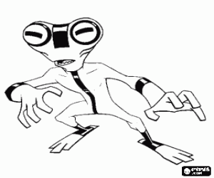 Omalovánka Grey Matter, alien z Ben 10