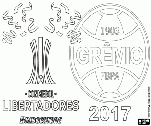 Omalovánka Grêmio, mistr Libertadores 2017