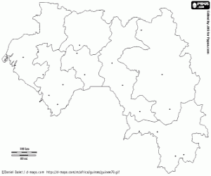 Omalovánka Guinea mapa