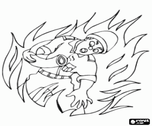 Omalovánka Hasič mezi plameny