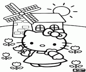 Omalovánka Hello Kitty a makovic