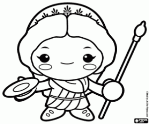 Omalovánka Hera nebo Juno, královna bohů