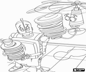 Omalovánka Herb Copperbottom v kuchyni