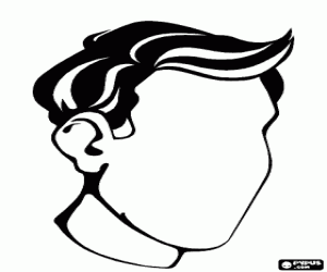 Omalovánka Hlava muž bez obličejových rysů