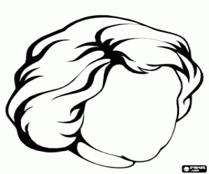 Omalovánka Hlava ženy bez tváře