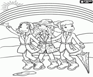 Omalovánka Holly Hobbie a duha