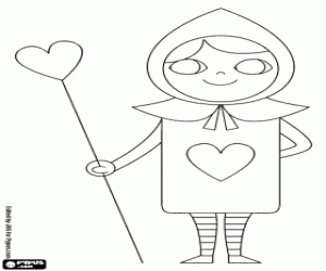 Omalovánka Hrací karta v říši divů