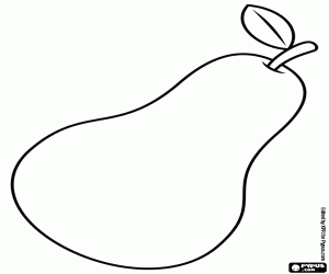 Omalovánka Hruška, jednoduchá kresba