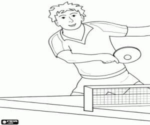 Omalovánka Hráč ping pong