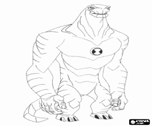 Omalovánka Humongousaur, Ben 10 alien