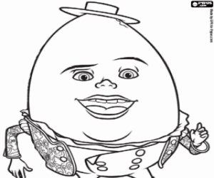 Omalovánka Humpty Dumpty, postava