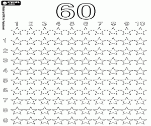 Omalovánka Hvězdy počítat až 60