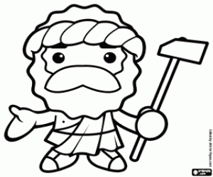 Omalovánka Héfaistos nebo Vulcanus, bůh ohně