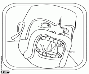 Omalovánka Ikona videohry Clash Of Clans