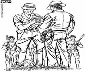 Omalovánka Indiana Jones, Belloq a idol