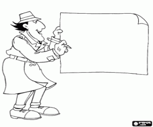 Omalovánka Inspektor Gadget, papír a tužka