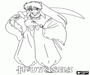 Omalovánka Inuyasha a meč