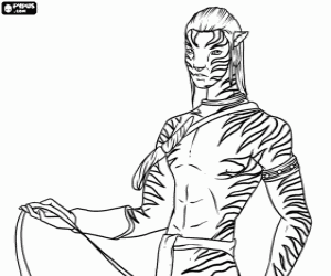 Omalovánka Jake Scully v jeho Na'vi Avatar