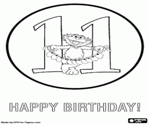 Omalovánka Jedenáct narozeniny se Zoe a srdce