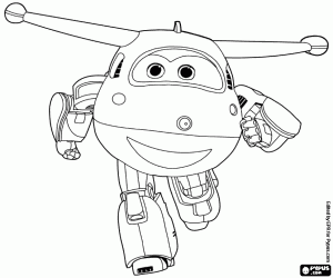 Omalovánka Jett od Super Wings