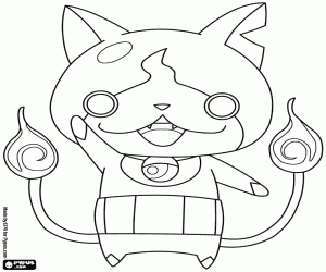 Omalovánka Jibanyan, kočka od Yo-Kai Watch