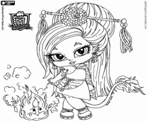 Omalovánka Jinafire Long, Monster High Baby