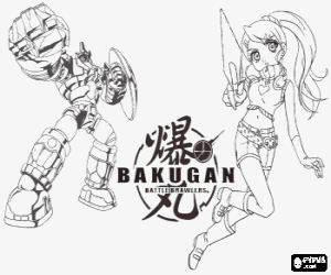 Omalovánka Julie a její Bakugan Subterra