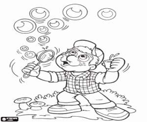 Omalovánka Julio a mýdlové bubliny